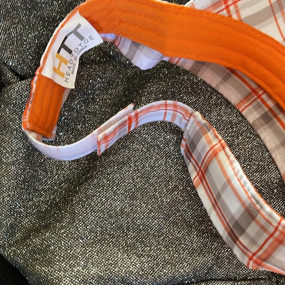 HOOTERS Orange Sun Visor Authorized Owls Nest Logo Adjustable Size cap - Picture 5 of 5